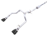 AWE 0FG Catback Split Rear Exit Exhaust for 4th Gen Silverado/Sierra 1500 5.3L (With Bumper Cutouts) - Quad Diamond Black Tips - Primary